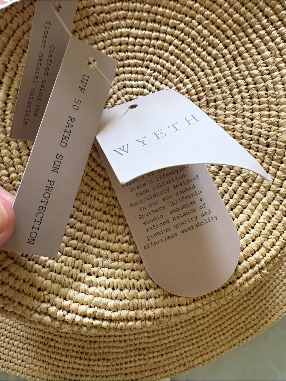 Wyeth Straw Sun Hat in Natural NWT - Picture 6 of 7